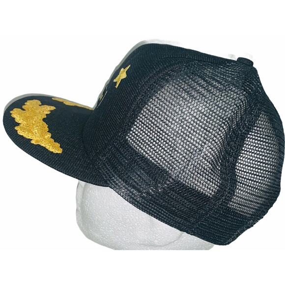 Vtg A & T Well Service Mesh Snapback Gold Scrambled Eggs Hat Cap Made in USA EUC - Picture 3 of 10